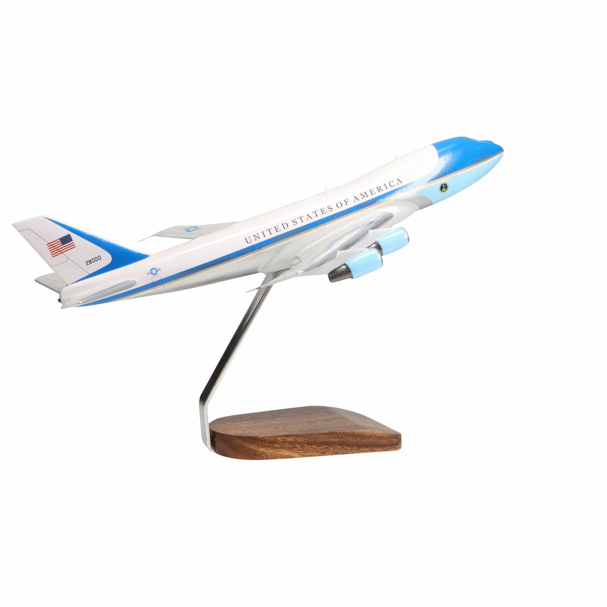 High Flying Models Aircraft Models Boeing VC-25 (Air Force One) Large Mahogany Model