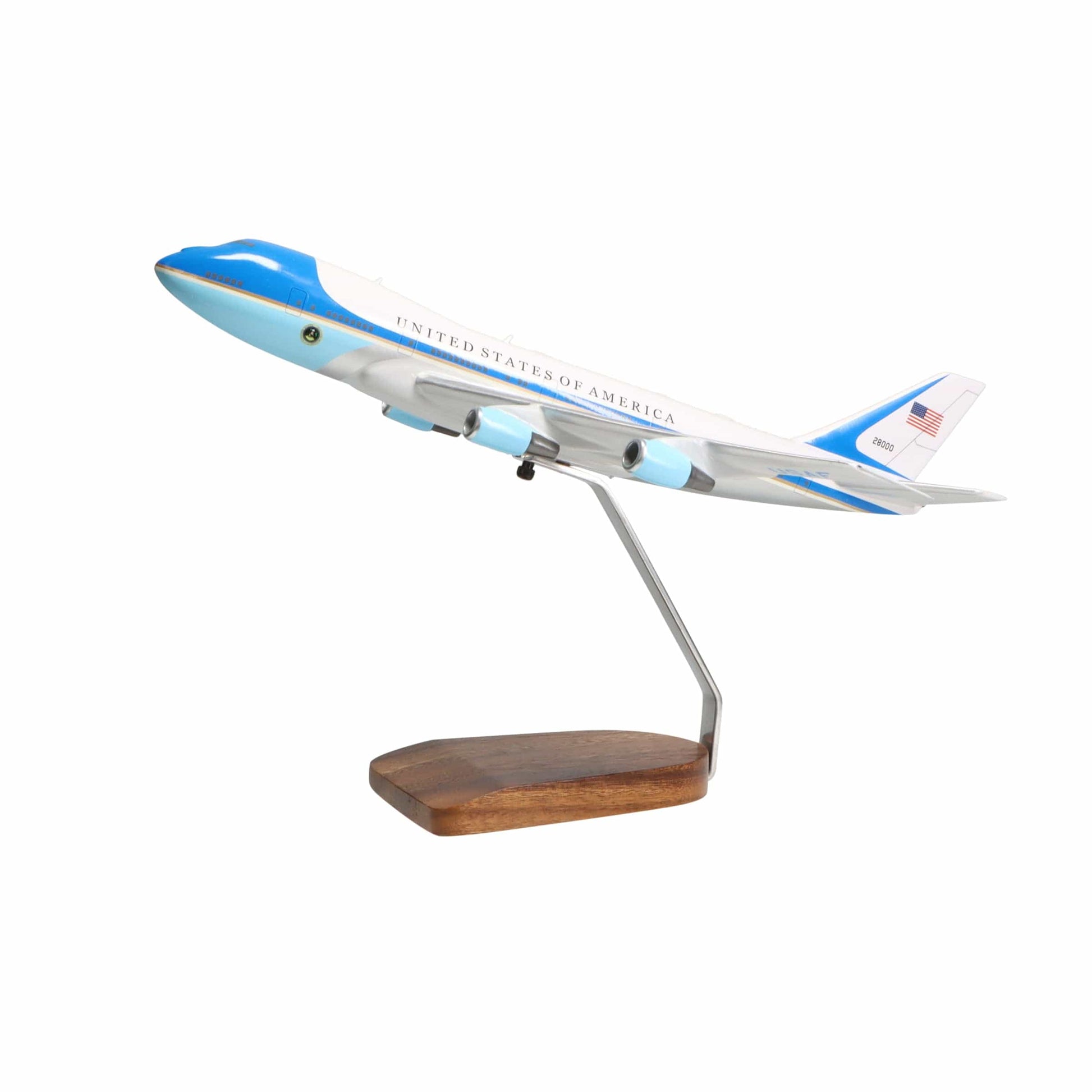 High Flying Models Aircraft Models Boeing VC-25 (Air Force One) Large Mahogany Model