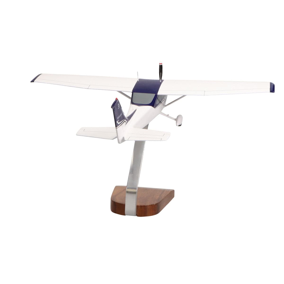 High Flying Models Aircraft Models Cessna 182 Skylane (Blue & White) Large Mahogany Model