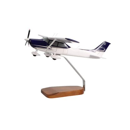 High Flying Models Aircraft Models Cessna 182 Skylane (Blue & White) Large Mahogany Model