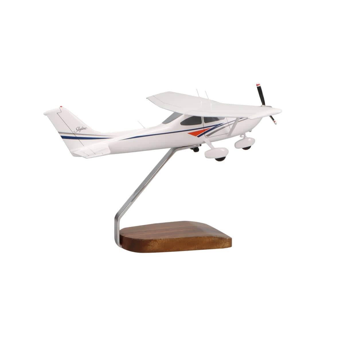 High Flying Models Aircraft Models Cessna 182 Skylane (White) Large Mahogany Model