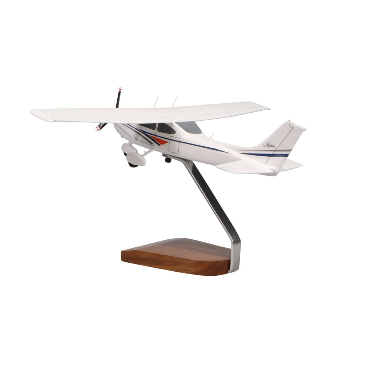 High Flying Models Aircraft Models Cessna 182 Skylane (White) Large Mahogany Model