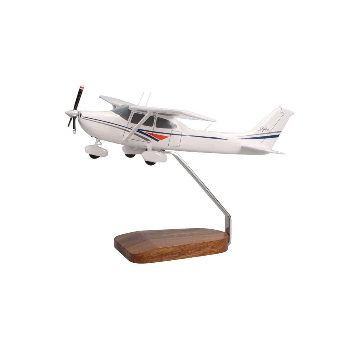 High Flying Models Aircraft Models Cessna 182 Skylane (White) Large Mahogany Model