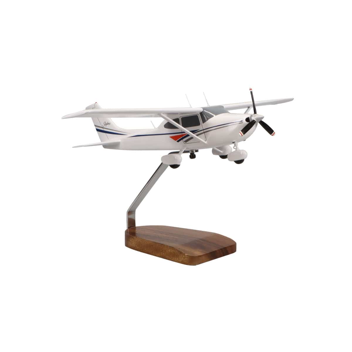 High Flying Models Aircraft Models Cessna 182 Skylane (White) Large Mahogany Model