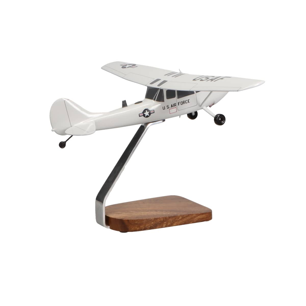 High Flying Models Aircraft Models Cessna O-1 Bird Dog Large Mahogany Model
