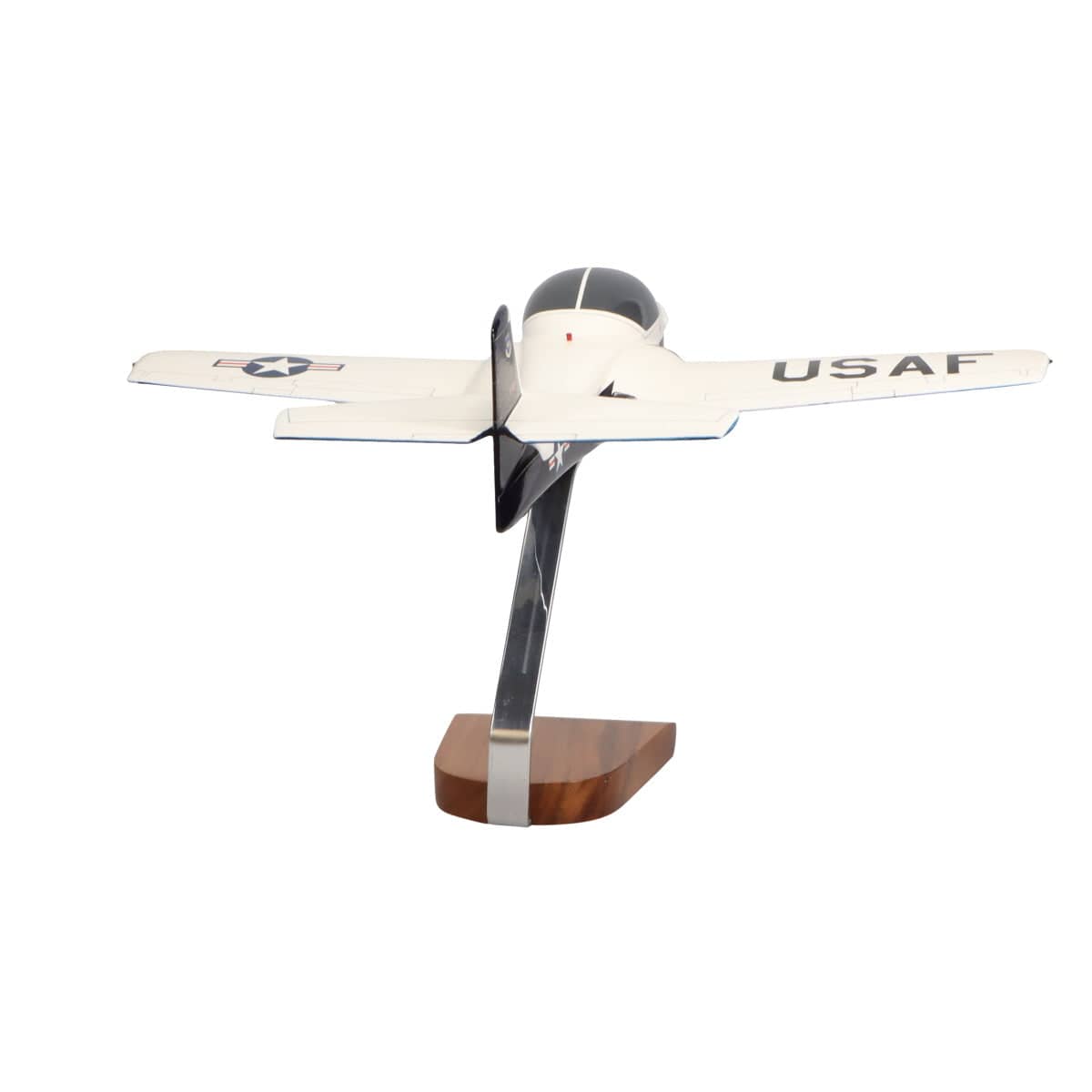 High Flying Models Aircraft Models Cessna T-37B Tweetie Bird (Blue/White) Large Mahogany Model