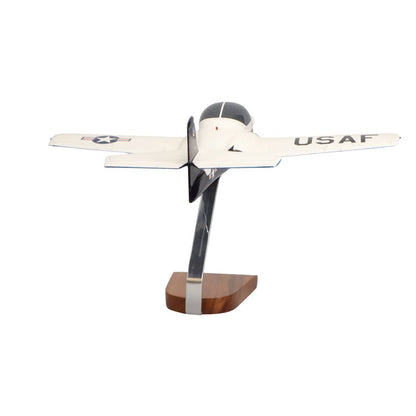 High Flying Models Aircraft Models Cessna T-37B Tweetie Bird (Blue/White) Large Mahogany Model