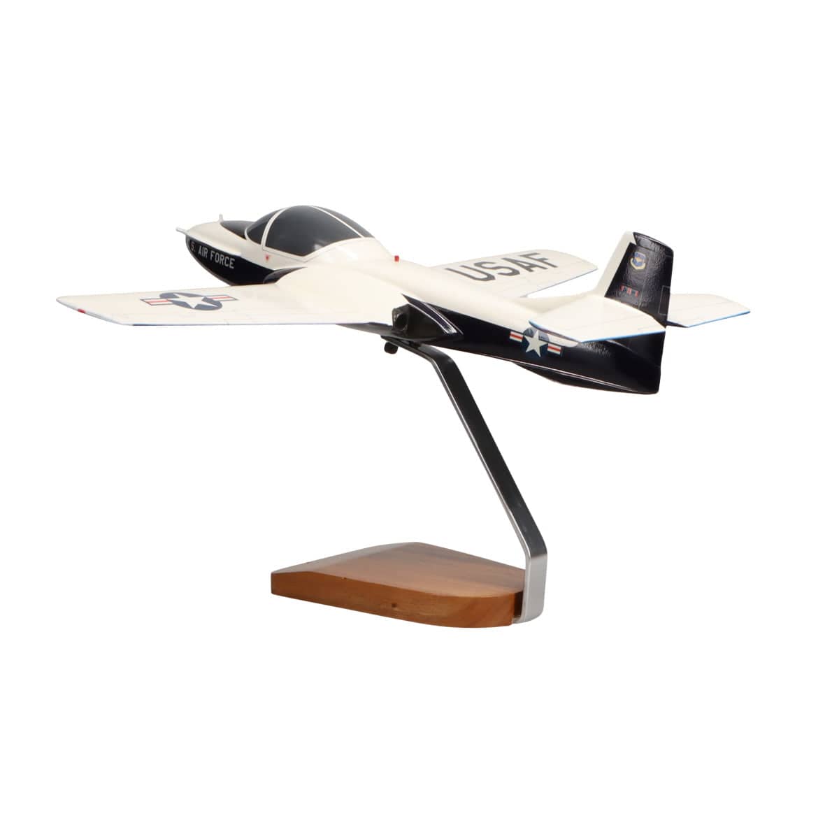 High Flying Models Aircraft Models Cessna T-37B Tweetie Bird (Blue/White) Large Mahogany Model