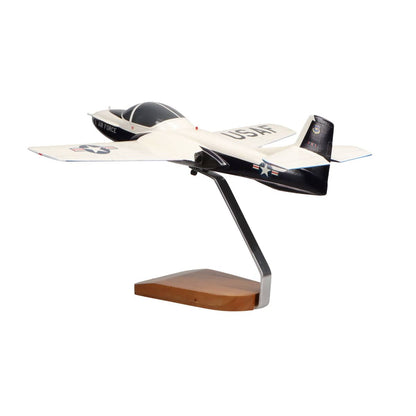 High Flying Models Aircraft Models Cessna T-37B Tweetie Bird (Blue/White) Large Mahogany Model