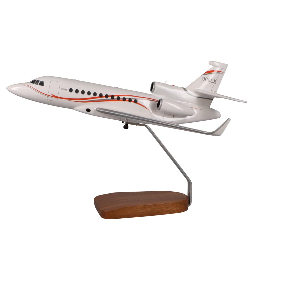 High Flying Models Aircraft Models Dassault Falcon 900 Large Mahogany Model