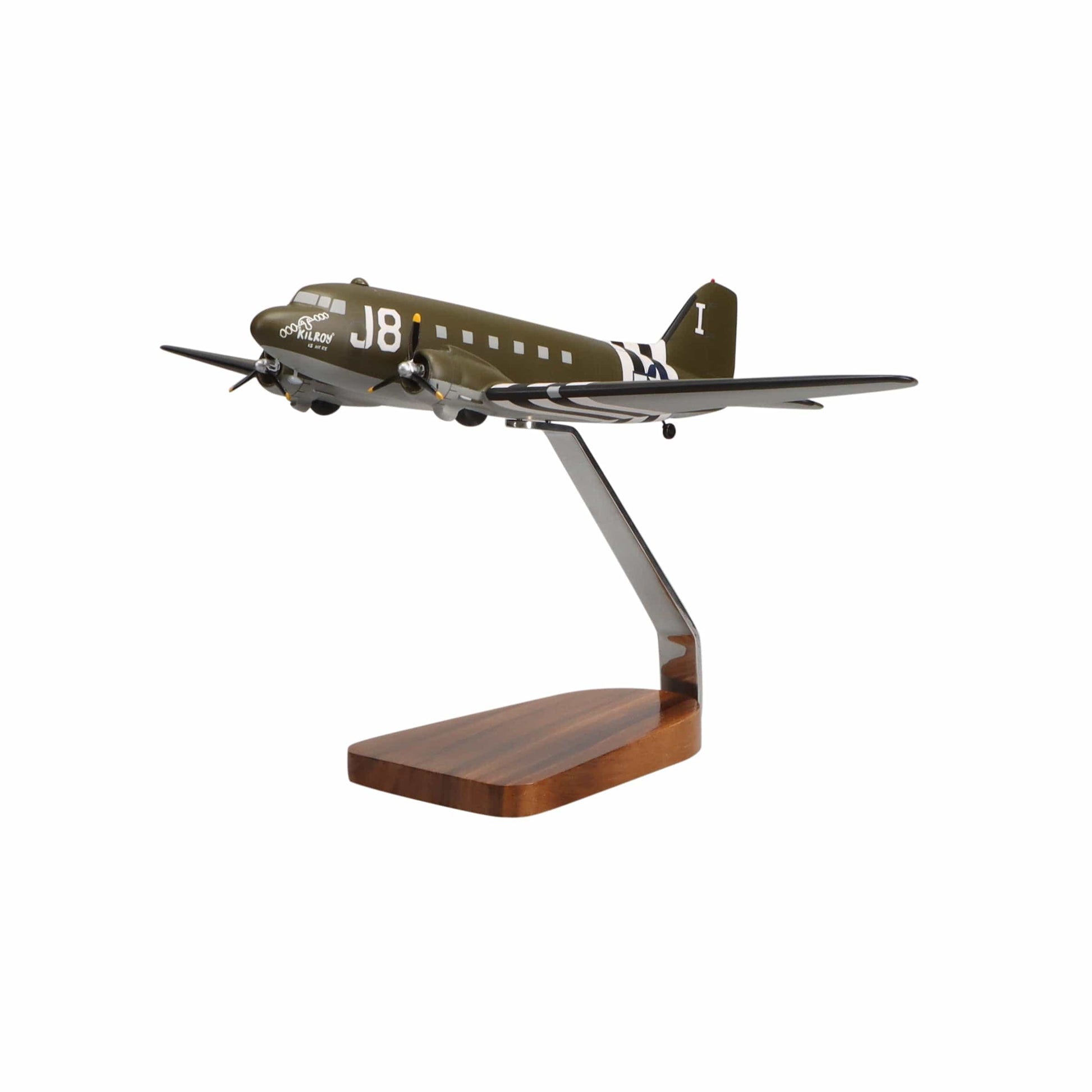 High Flying Models Aircraft Models Douglas C-47A Skytrain "Kilroy Is Here" Large Mahogany Model