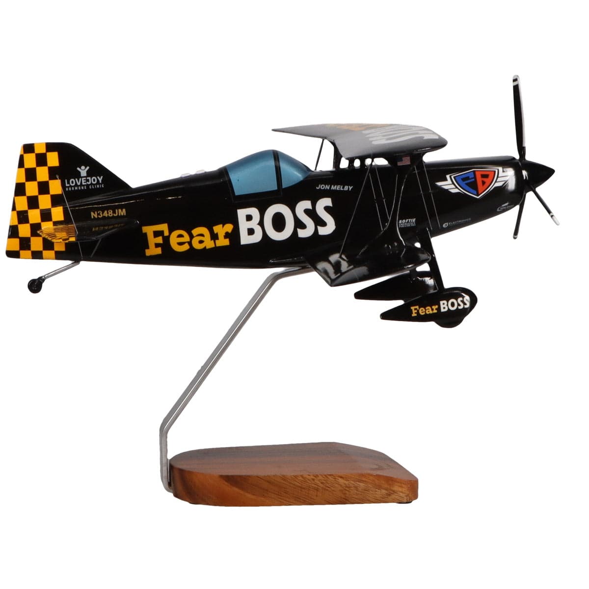 High Flying Models Aircraft Models Fear Boss Jon Melby Aviat S-1-11B Large Mahogany Model