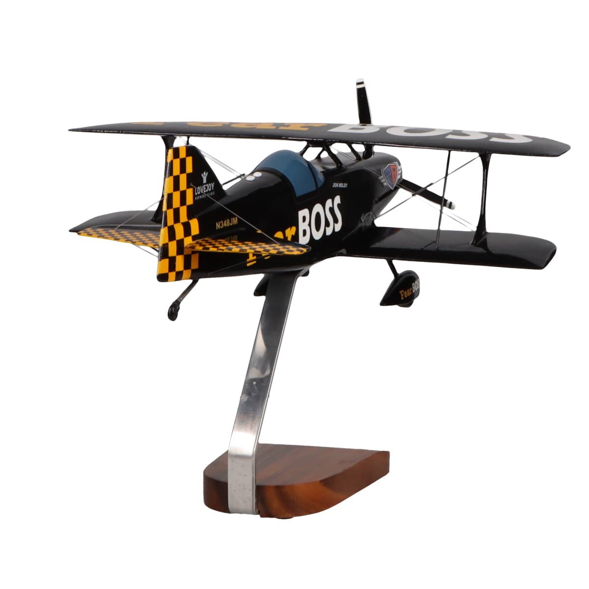 High Flying Models Aircraft Models Fear Boss Jon Melby Aviat S-1-11B Large Mahogany Model