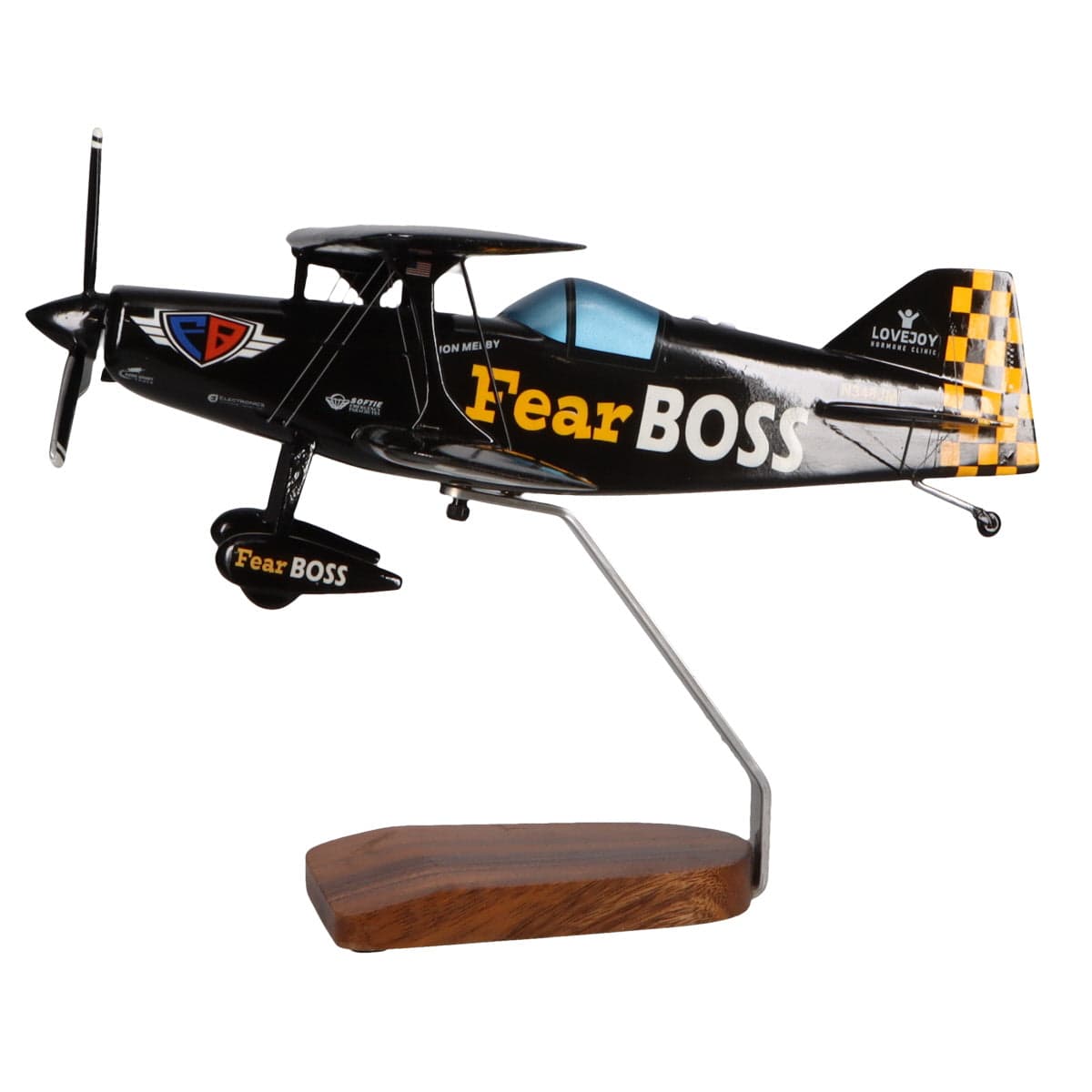 High Flying Models Aircraft Models Fear Boss Jon Melby Aviat S-1-11B Large Mahogany Model