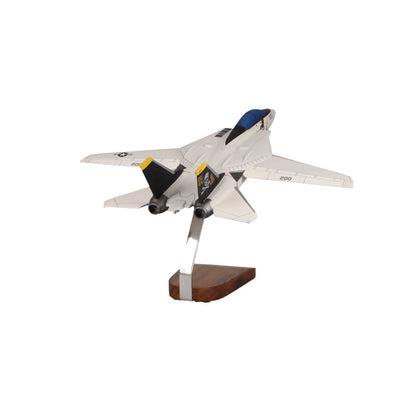 High Flying Models Aircraft Models Grumman F-14A Tomcat VF-84 Jolly Rogers Large Mahogany Model