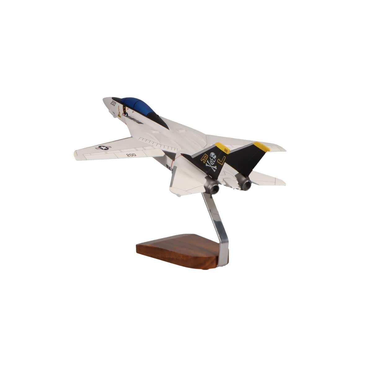 High Flying Models Aircraft Models Grumman F-14A Tomcat VF-84 Jolly Rogers Large Mahogany Model