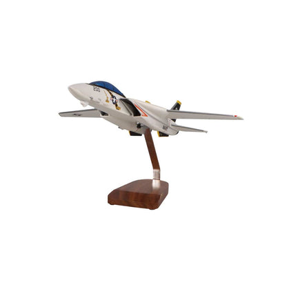 High Flying Models Aircraft Models Grumman F-14A Tomcat VF-84 Jolly Rogers Large Mahogany Model