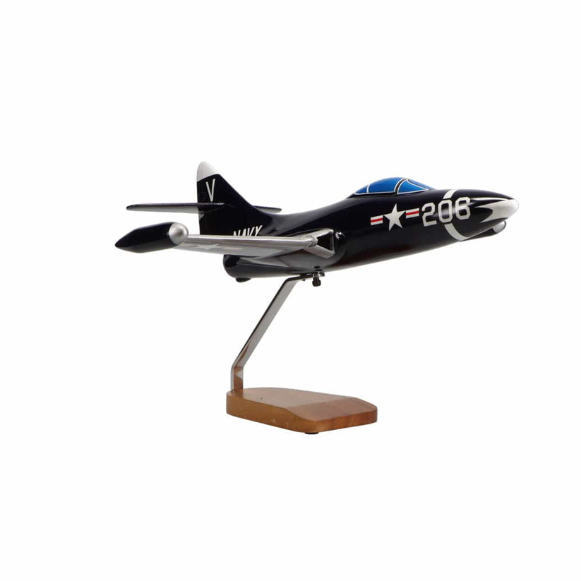Grumman F9F-5 Panther Model – Handcrafted Mahogany | HFM