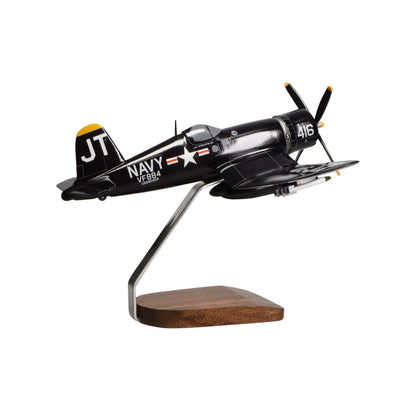 High Flying Models Aircraft Models Jim Tobul F4U-4 Corsair Large Mahogany Model