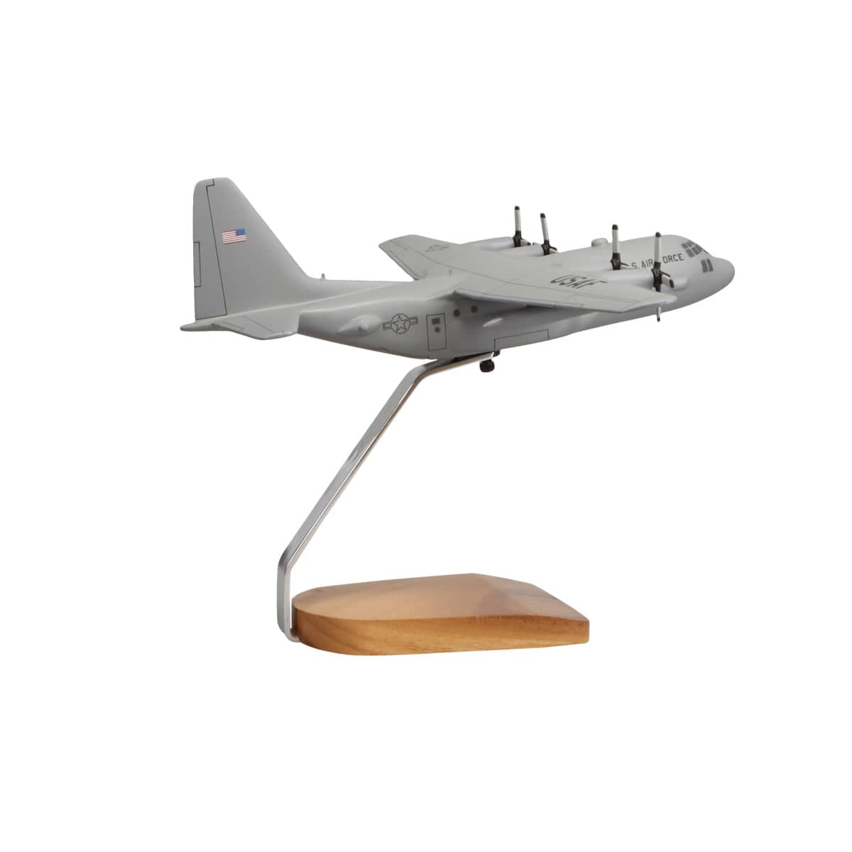 High Flying Models Aircraft Models Lockheed C-130H Hercules (Grey) Large Mahogany Model