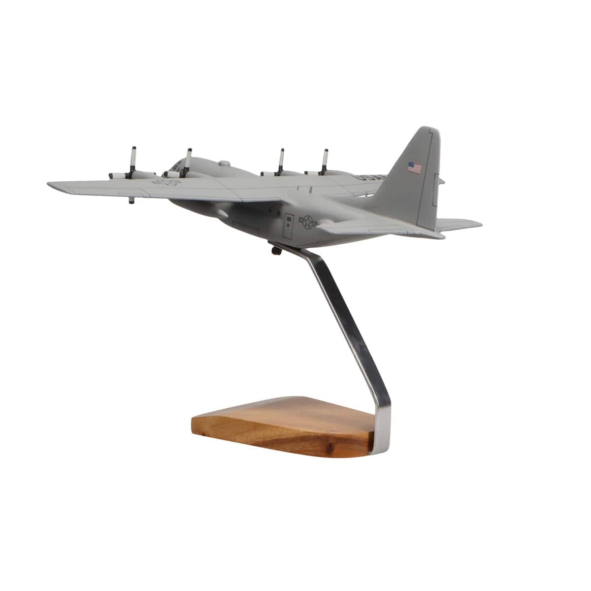 High Flying Models Aircraft Models Lockheed C-130H Hercules (Grey) Large Mahogany Model