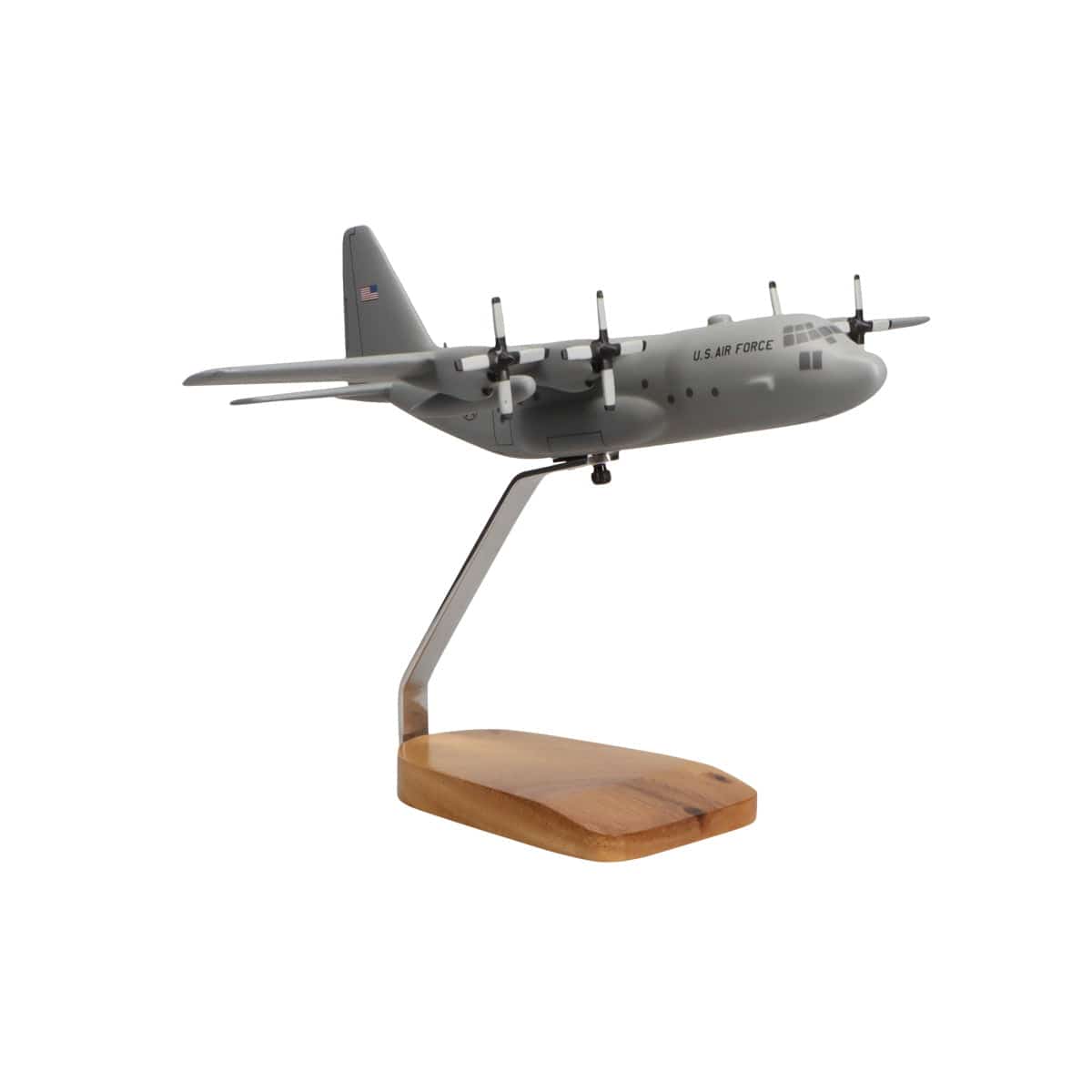 High Flying Models Aircraft Models Lockheed C-130H Hercules (Grey) Large Mahogany Model