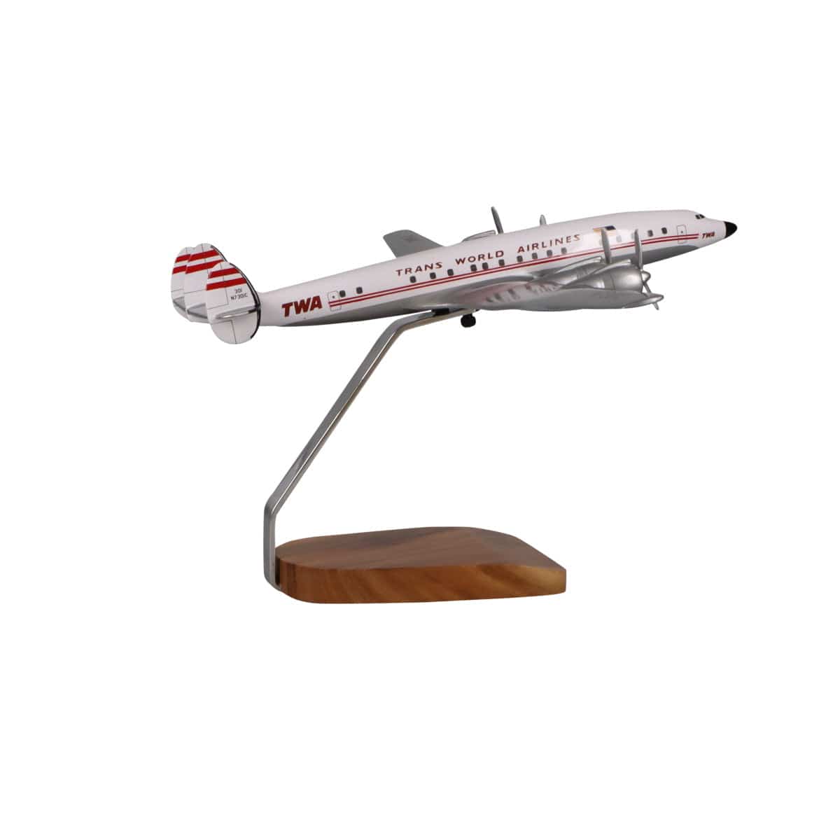 High Flying Models Aircraft Models Lockheed L-1649 Starliner TWA (Trans World Airlines) Large Mahogany Model