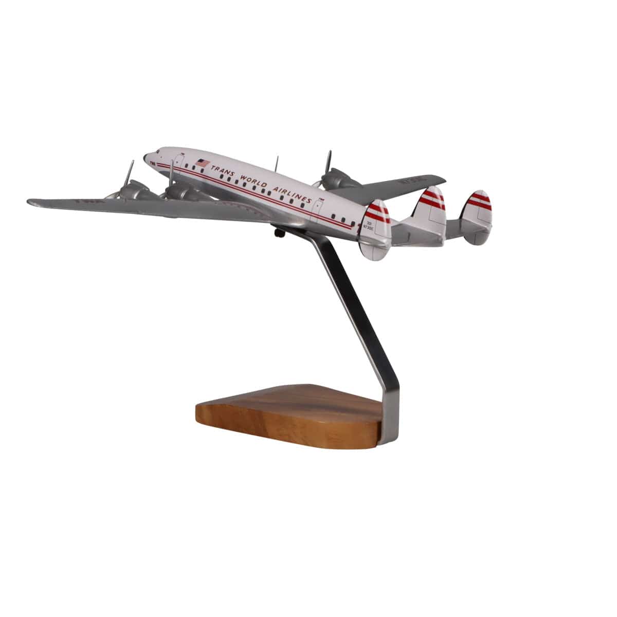 High Flying Models Aircraft Models Lockheed L-1649 Starliner TWA (Trans World Airlines) Large Mahogany Model