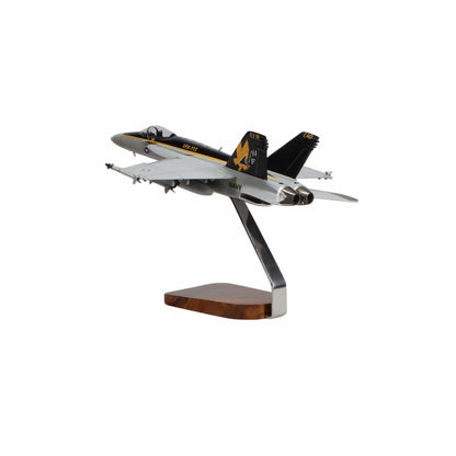 High Flying Models Aircraft Models McDonnell Douglas F/A-18E Super Hornet w/Armaments Clear Canopy Large Mahogany Model