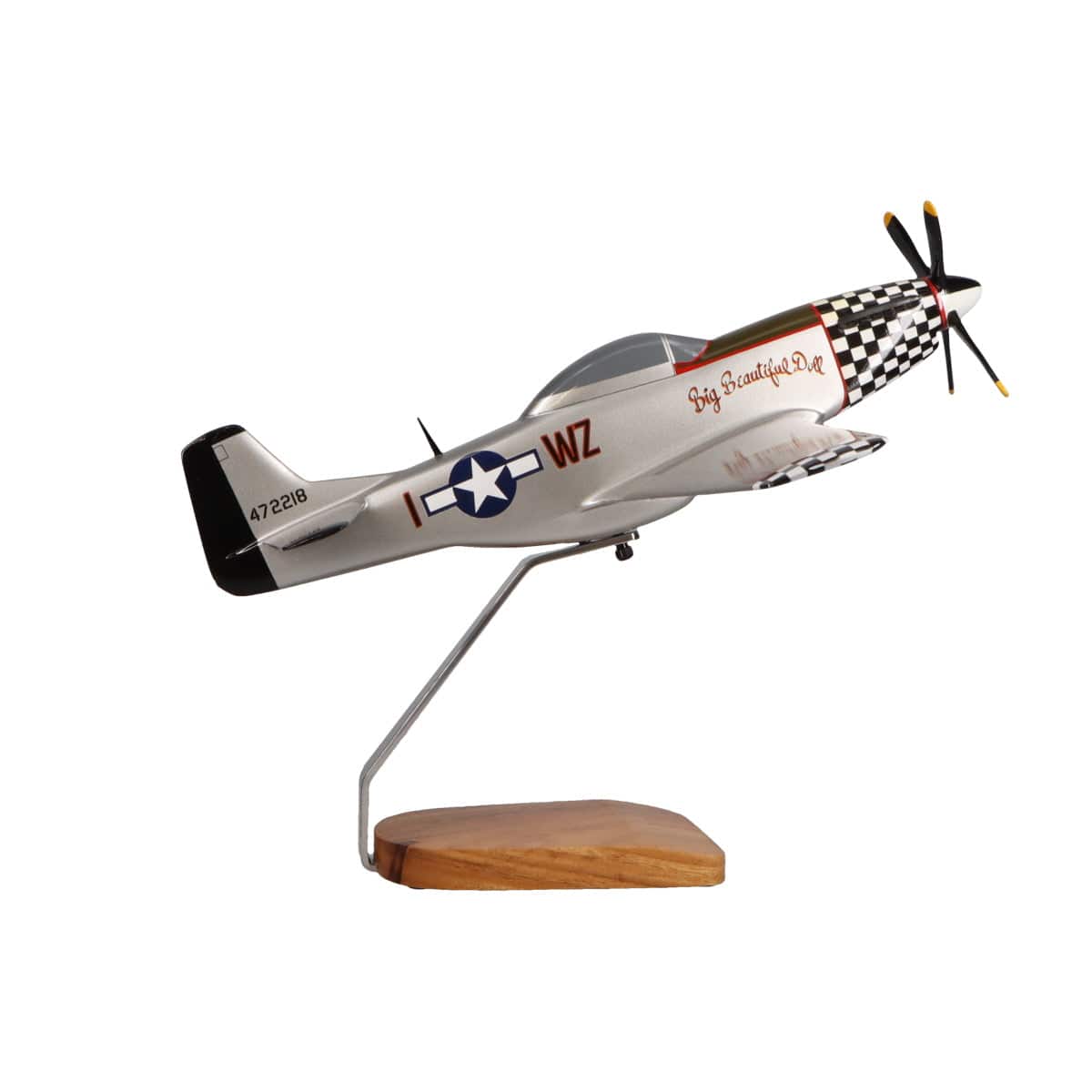 High Flying Models Aircraft Models North American P-51D Mustang "Big Beautiful Doll" Large Mahogany Model