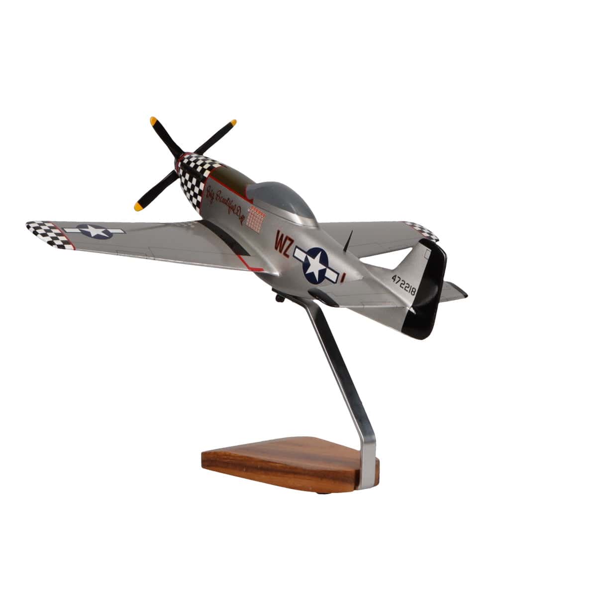 High Flying Models Aircraft Models North American P-51D Mustang "Big Beautiful Doll" Large Mahogany Model