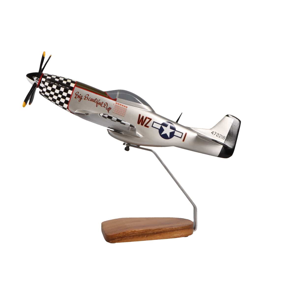 High Flying Models Aircraft Models North American P-51D Mustang "Big Beautiful Doll" Large Mahogany Model