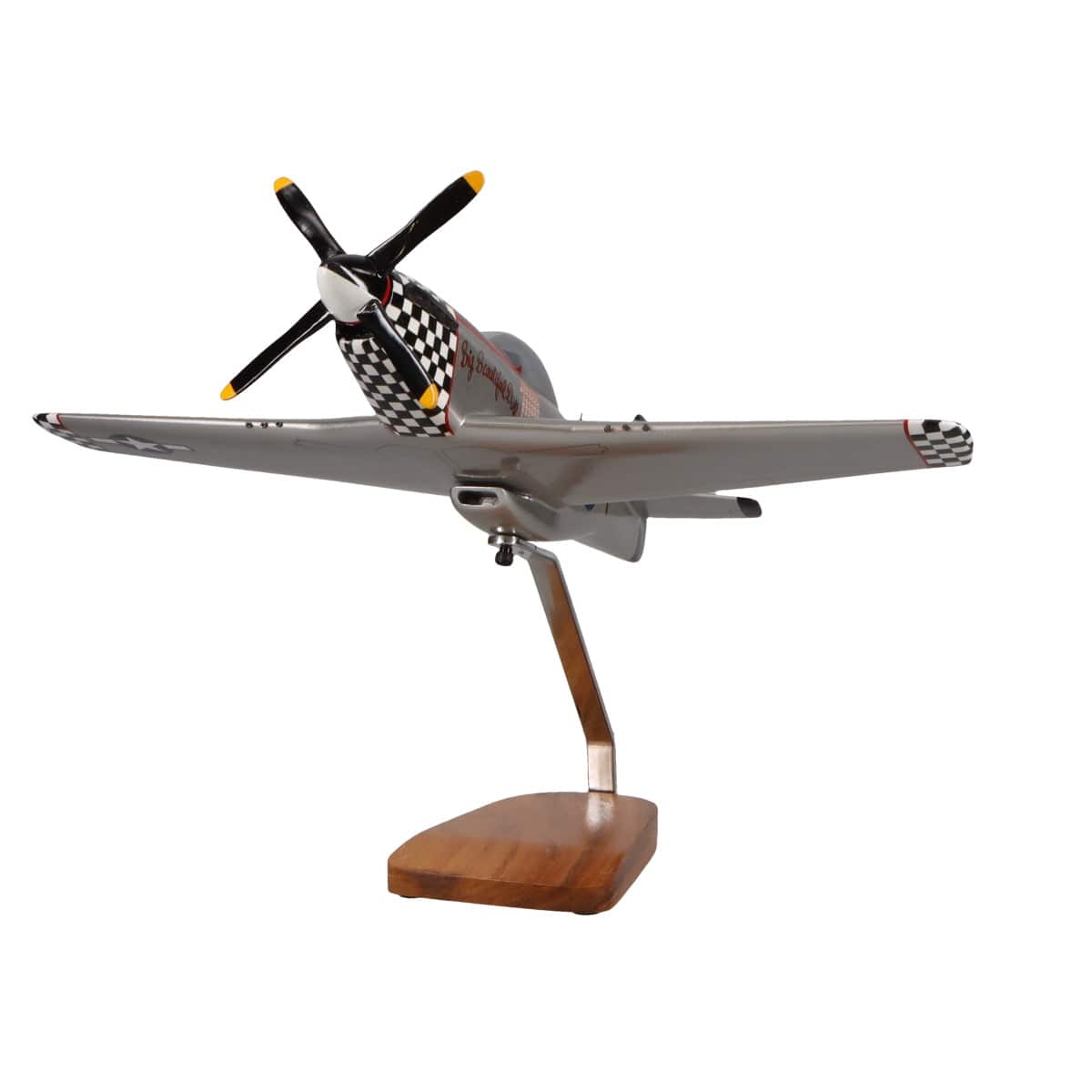 High Flying Models Aircraft Models North American P-51D Mustang "Big Beautiful Doll" Large Mahogany Model
