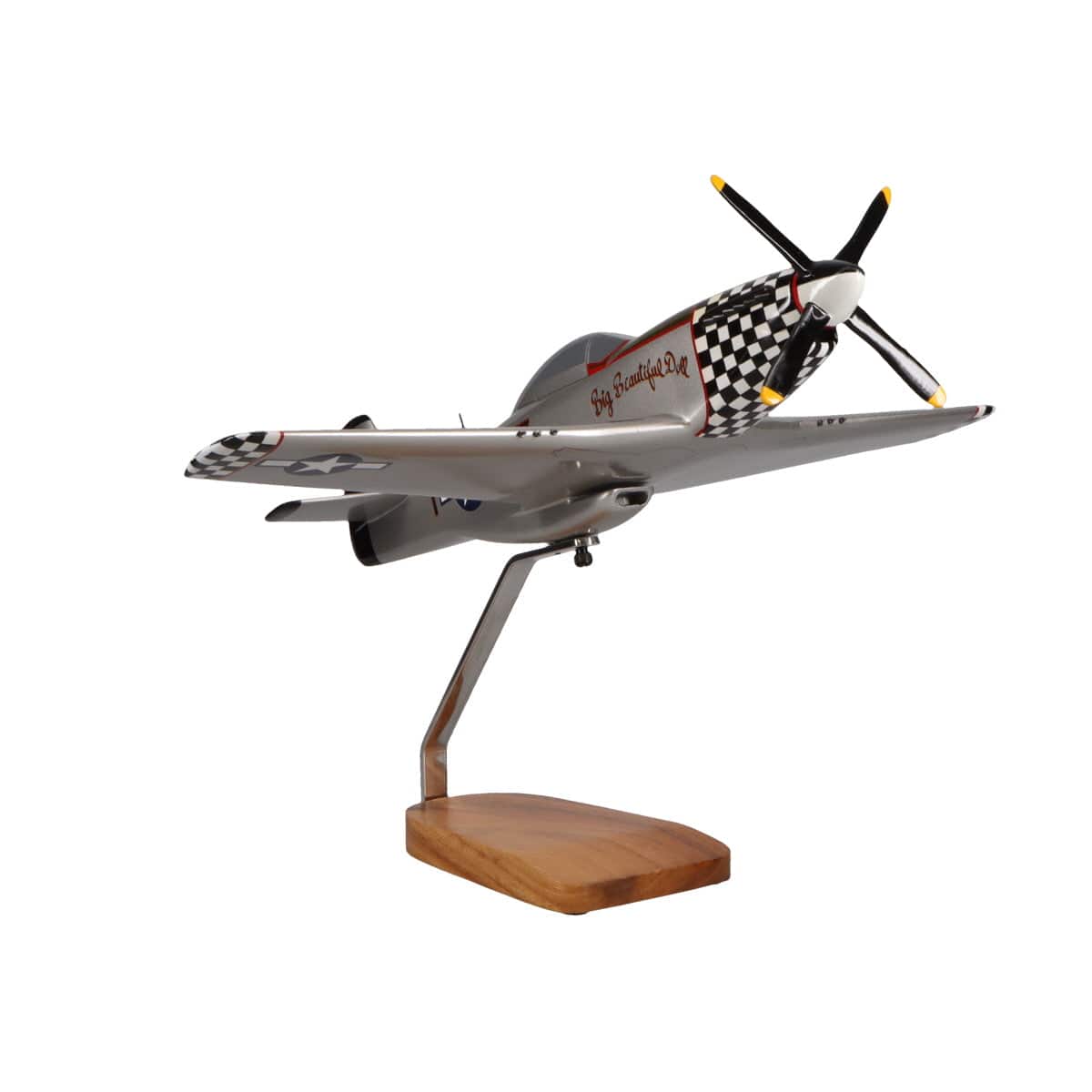 High Flying Models Aircraft Models North American P-51D Mustang "Big Beautiful Doll" Large Mahogany Model