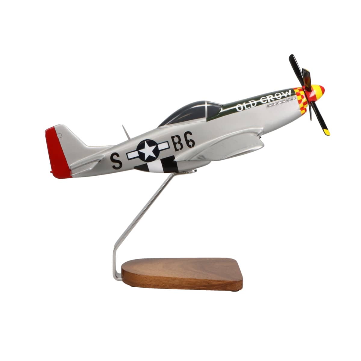 High Flying Models Aircraft Models North American P-51D Mustang (Old Crow) Large Mahogany Model