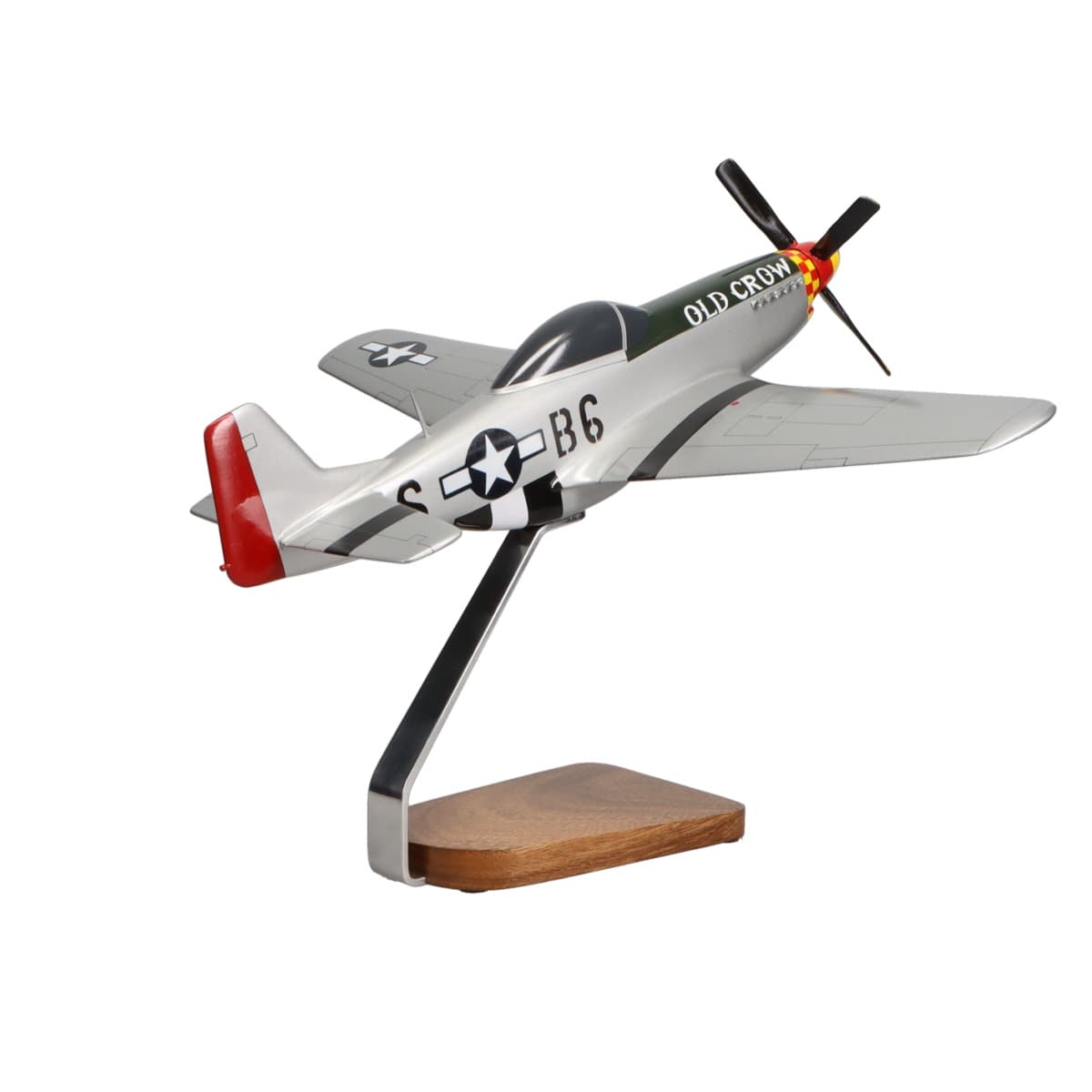 High Flying Models Aircraft Models North American P-51D Mustang (Old Crow) Large Mahogany Model