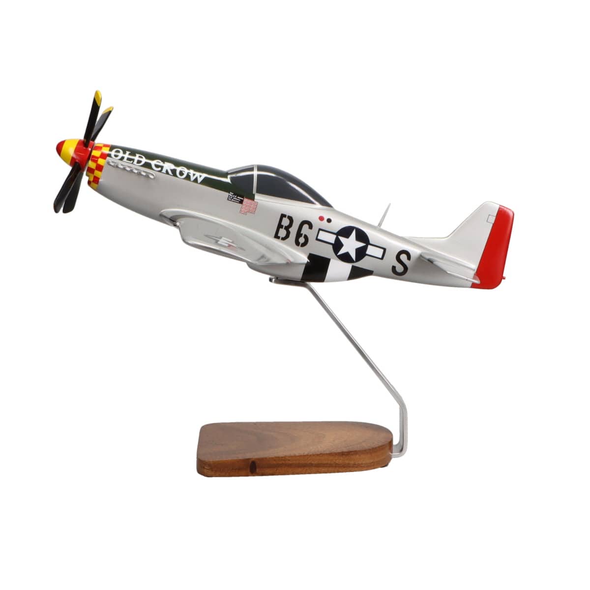 High Flying Models Aircraft Models North American P-51D Mustang (Old Crow) Large Mahogany Model