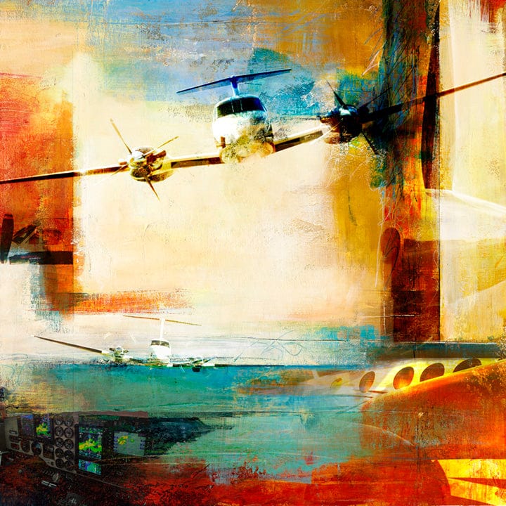 Frank Martin Artwork & Prints 24x24 / Paper Beechcraft King Air - King of the Sky II Frank Martin Print