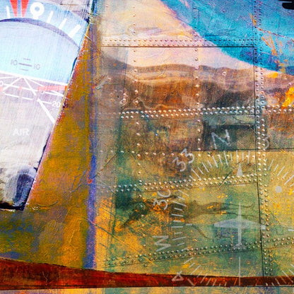 Frank Martin Artwork & Prints 24x24 / Paper Instruments 5 - Attitude Indicator and Compass Frank Martin Print