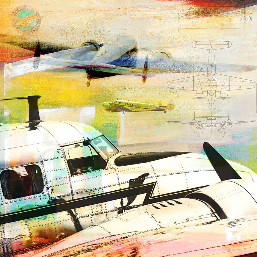 Frank Martin Artwork & Prints 24x24 / Paper The Lockheed Model 12 Electra Junior Frank Martin Print