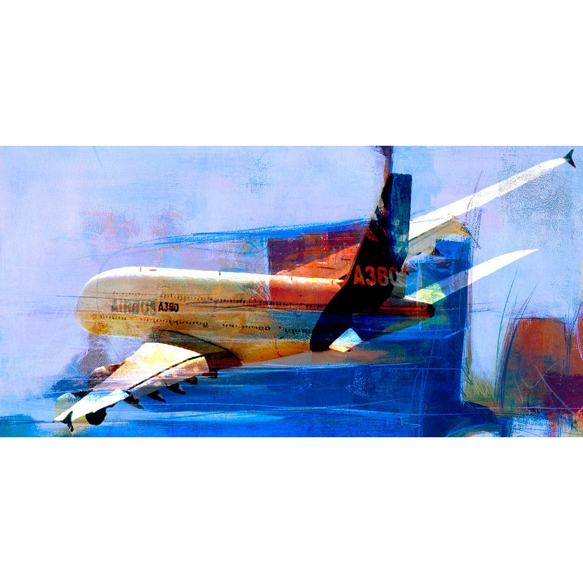Frank Martin Artwork & Prints 48x24 / Paper The Airbus 380 No. 1 Frank Martin Print