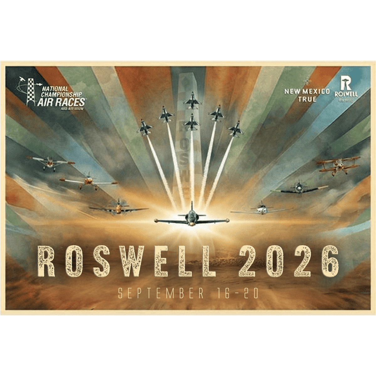 Roswell Air Races Artwork & Prints National Championship Air Races 2026 Official Poster