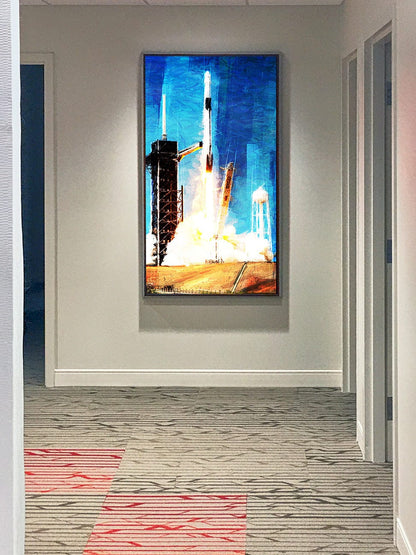 Frank Martin Artwork & Prints The SpaceX Crew Dragon 2 at liftoff Frank Martin Print