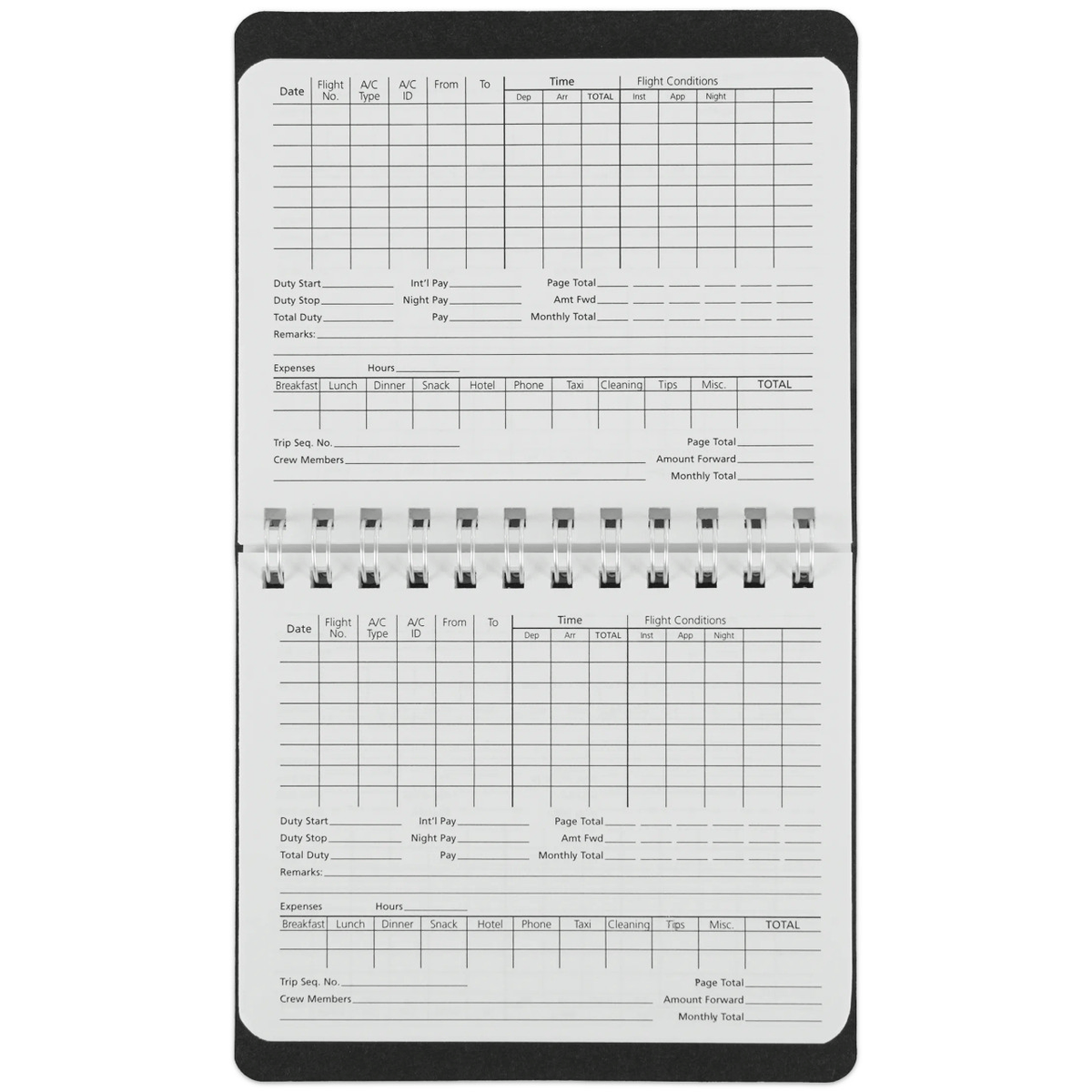 ASA ASA The Standard Flight Crew Logbook for Professional Pilots