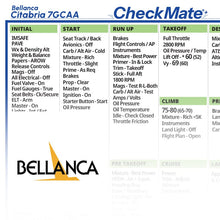 Checkmate Aviation Aviation Checklists Bellanca Citabria 7GCAA Checkmate+ Standard Size Comprehensive Pilot Checklist (Modernized and Updated)
