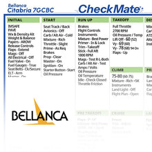 Checkmate Aviation Aviation Checklists Bellanca Citabria 7GCBC. Checkmate+ Standard Size Comprehensive Pilot Checklist (Modernized and Updated)