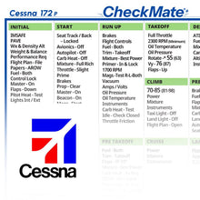 Checkmate Aviation Aviation Checklists Cessna 172 P Checkmate+ Standard Size Comprehensive Pilot Checklist (Modernized and Updated)