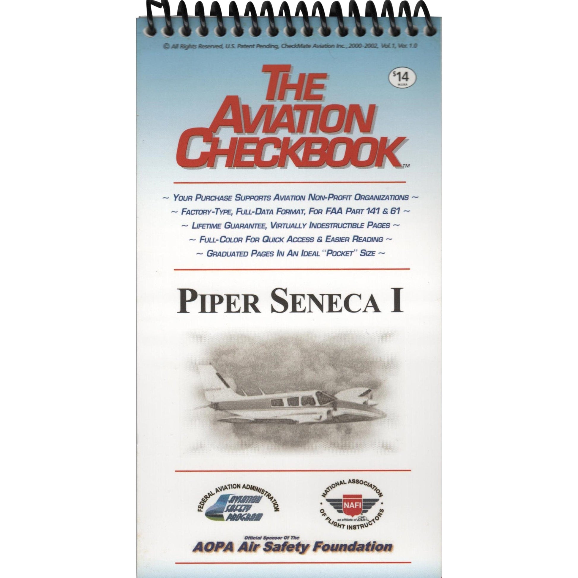 Checkmate Aviation Aviation Checklists Piper Seneca I,PA-34 200 CheckBook, Volume 1
