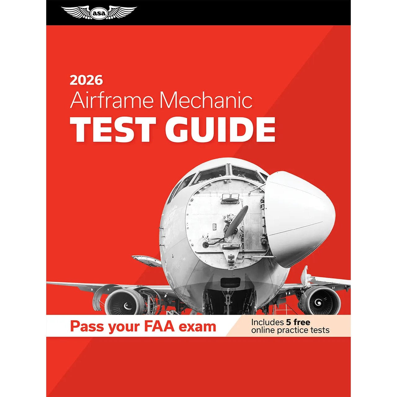 ASA Aviation Maintenance Technician ASA 2026 AMT Airframe Test Guide with Unlimited Practice Bundle (Book, Download, Online)