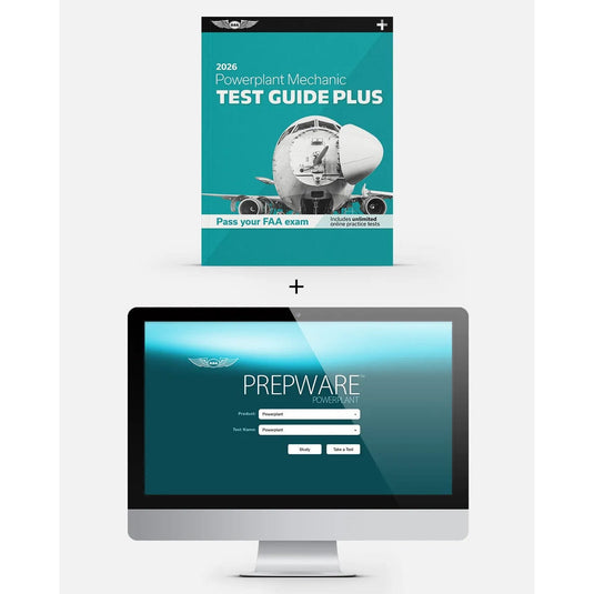 ASA Aviation Maintenance Technician ASA 2026 AMT Powerplant Exam Prep Bundle (Book, Download, Online)